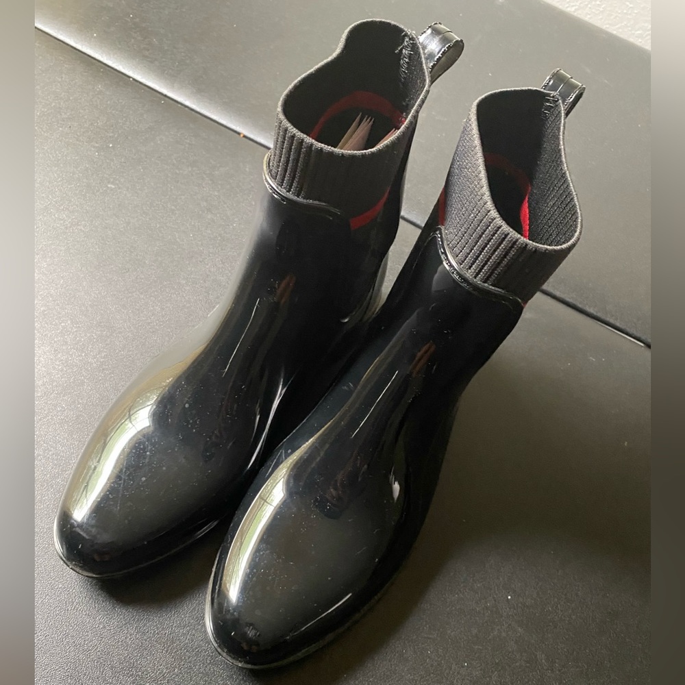 Coach Rivington Leather Rain Booties